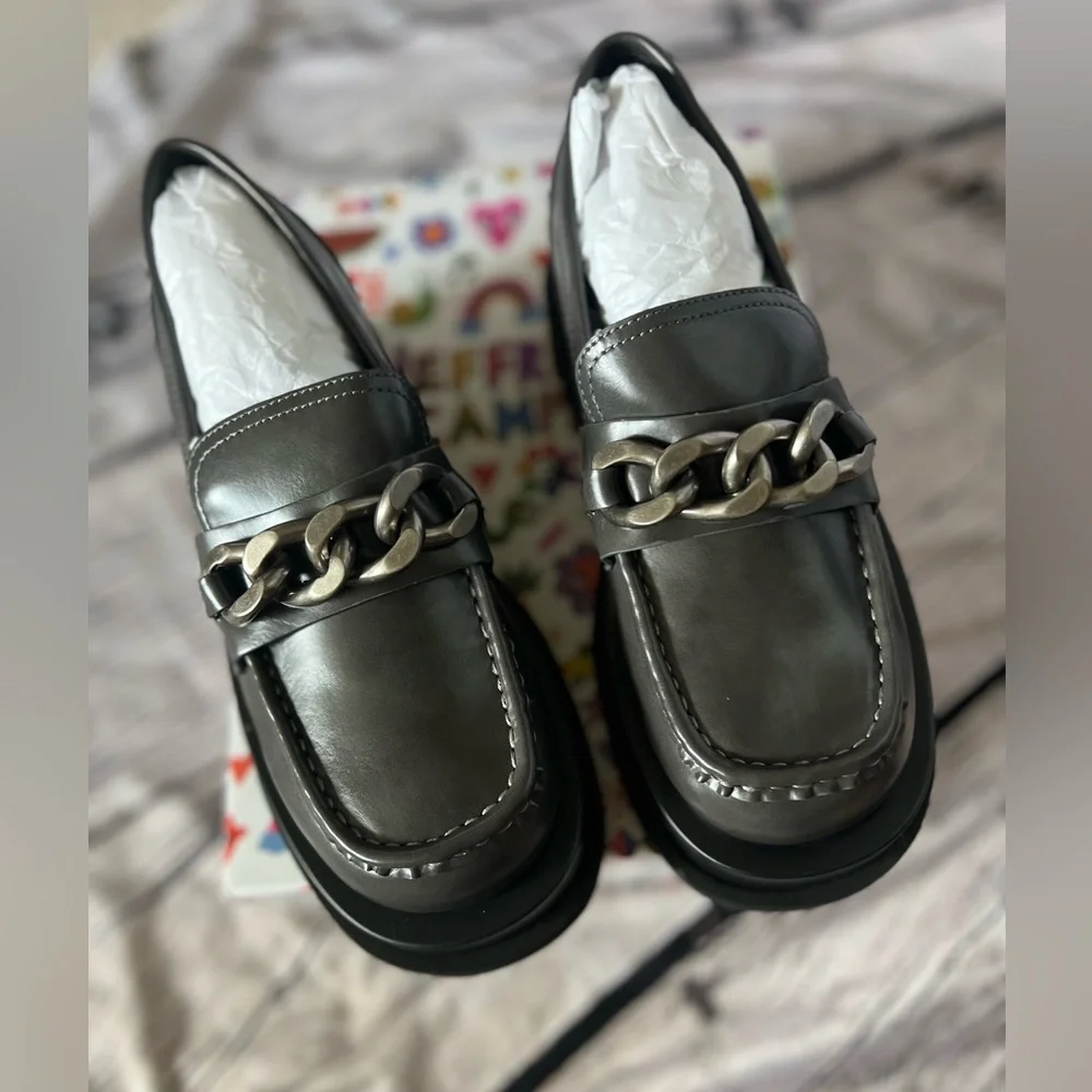 Jeffrey Campbell Recess-PLatform Loafer dark grey